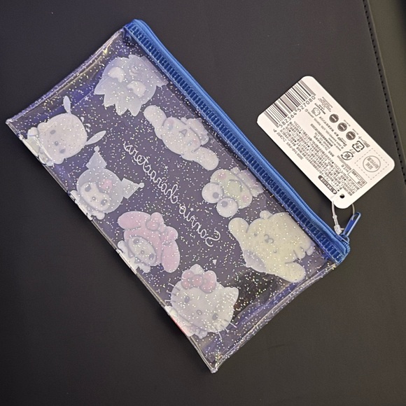 Sanrio Characters Glitter Zippered Pouch Hello Kitty My Melody Kuromi + Friends - Picture 7 of 7